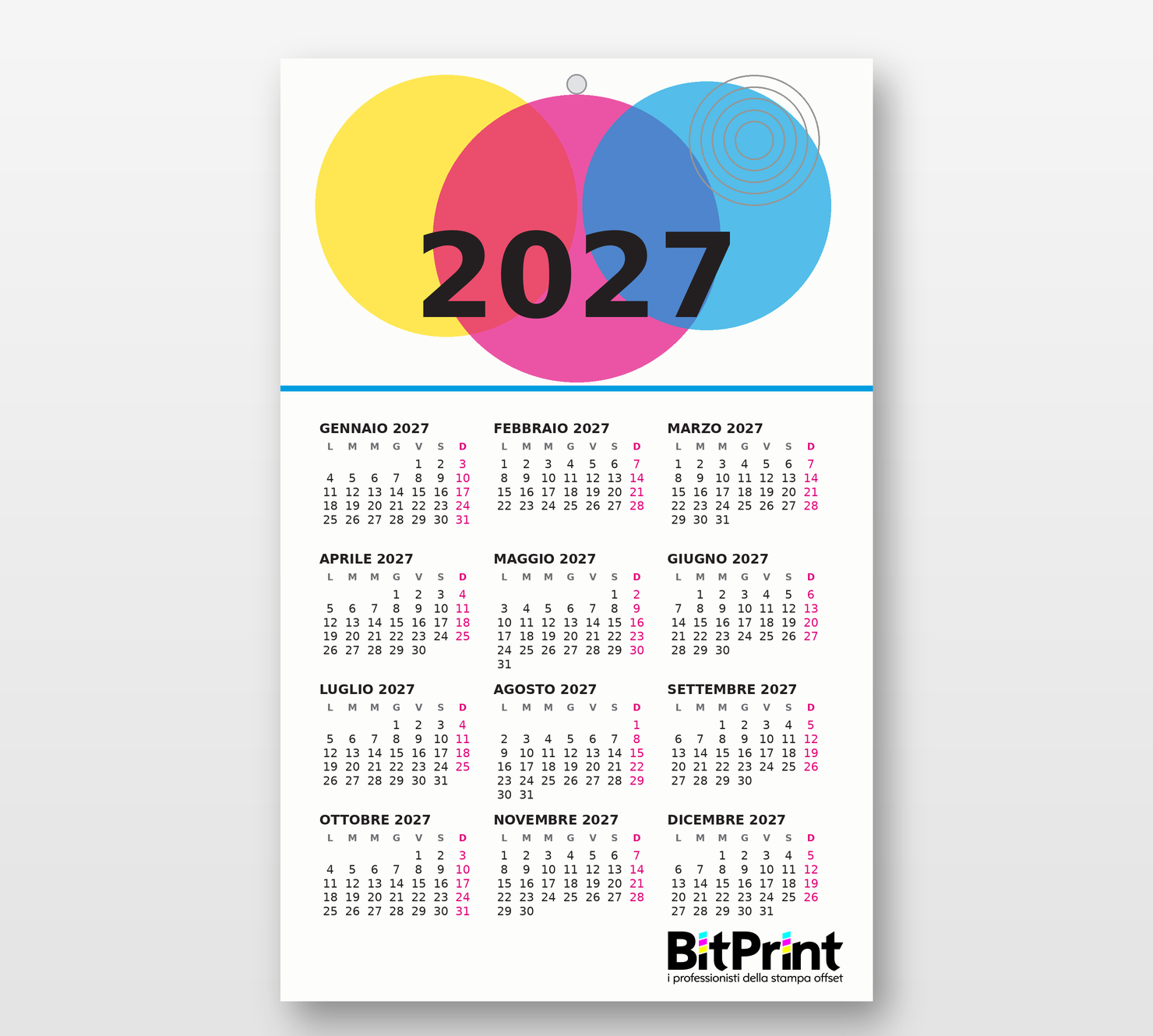 Calendario da parete annuale